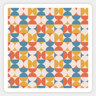 Geometric Groovy Retro Pattern Sticker